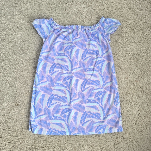 Vineyard Vines Off Shoulder Dress Floral Mini Palm Leaf Print Women's Size XS - Picture 1 of 4